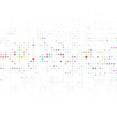 Beyaz arka plan üzerinde renkli nokta                