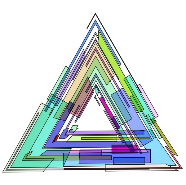 Triângulo Formas Geométricas Coloridas — Vetor de Stock