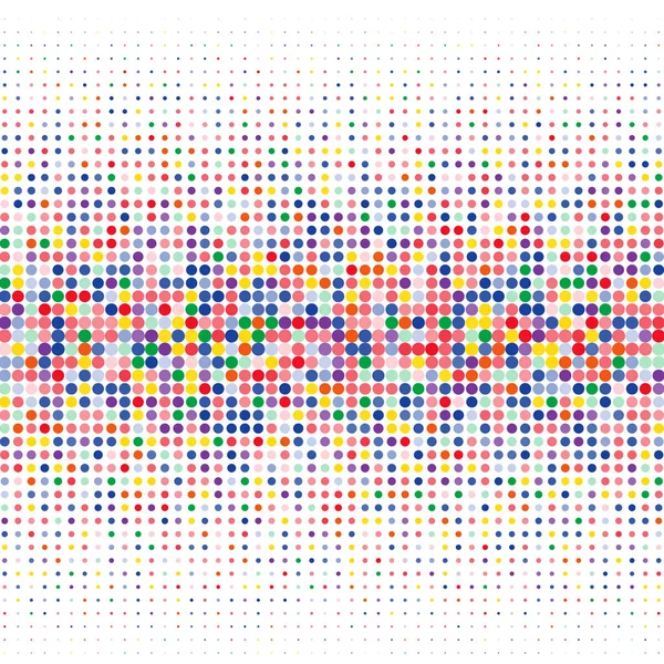 Mozaika Kolorowymi Kropkami Białym Tle — Wektor stockowy