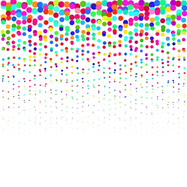 Confettis Colorés Sur Fond Blanc — Image vectorielle