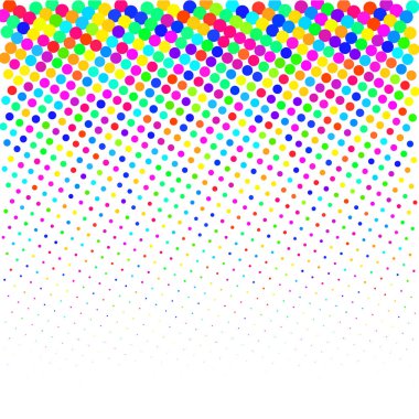 Beyaz arka planda renkli konfeti      