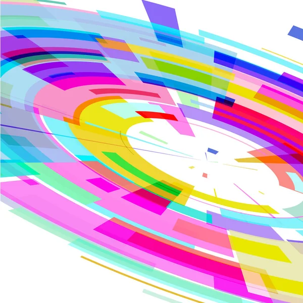 Gekleurde Cirkel Met Geometrische Vormen — Stockvector