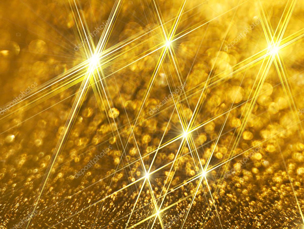 Golden background with a stars