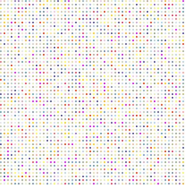 Beyaz arkaplanda çok renkli noktalar