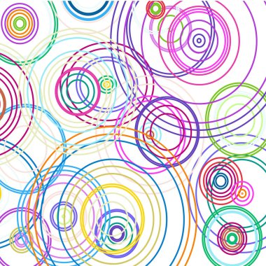 Beyaz arka planda renkli çemberler   