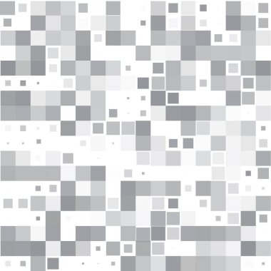 Beyaz arkaplanlı gri kareli mozaik