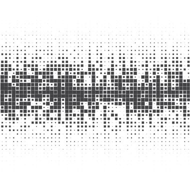 Beyaz arkaplanda siyah karelerin süslemesi