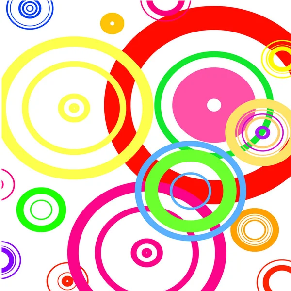 Anneaux Multicolores Sur Fond Blanc — Image vectorielle