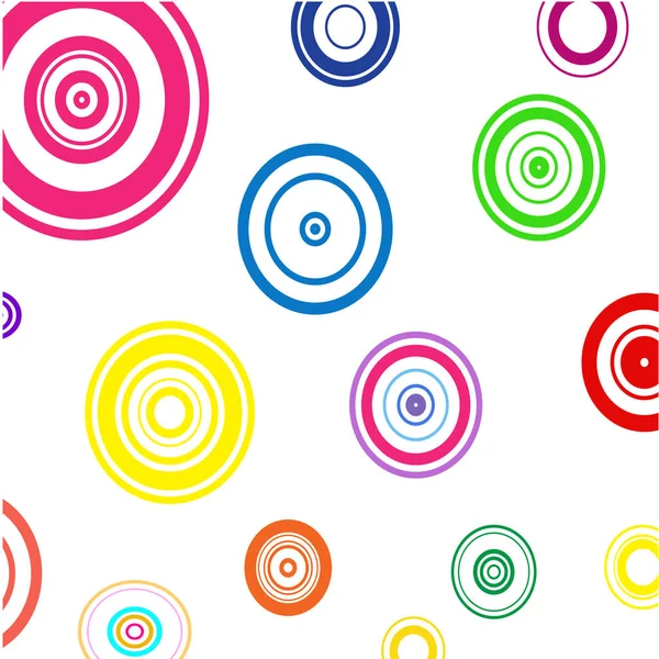 Multicolored Rings White Background — Stock Vector