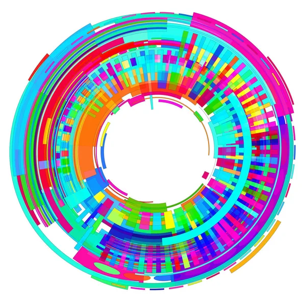 Cirkel Färgade Geometriska Former — Stock vektor