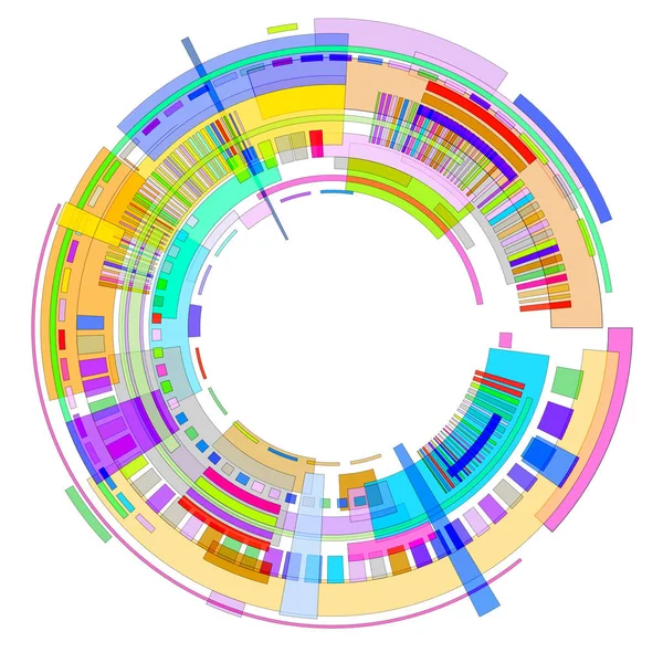 Κύκλος Χρωματισμένων Γεωμετρικών Σχημάτων — Διανυσματικό Αρχείο