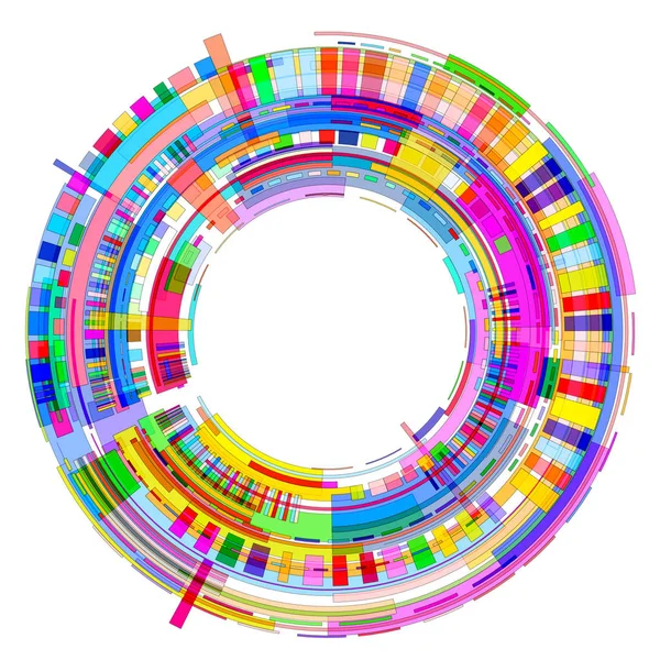 Círculo Formas Geométricas Coloridas — Vetor de Stock