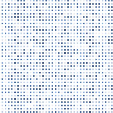 Beyaz arkaplanlı mavi kareli mozaik.