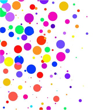 Beyaz arkaplanda çok renkli polka noktaları  