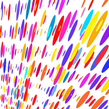 Beyaz arkaplanda çok renkli ovaller  