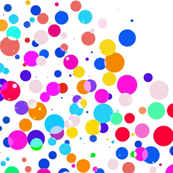 Pois Multicolores Sur Fond Blanc — Image vectorielle