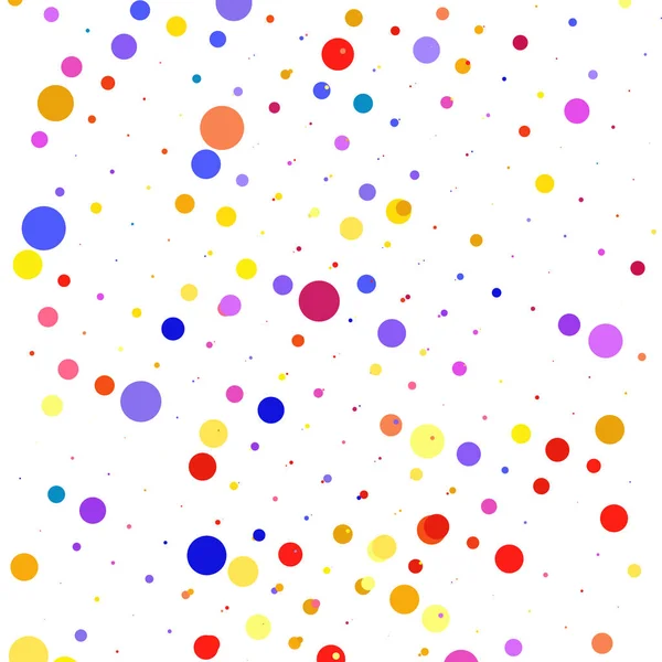 Lunares Multicolores Sobre Fondo Blanco — Vector de stock