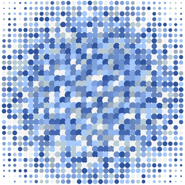 Beyaz Arka Plan Üzerinde Mavi Noktalı Mozaik — Stok Vektör
