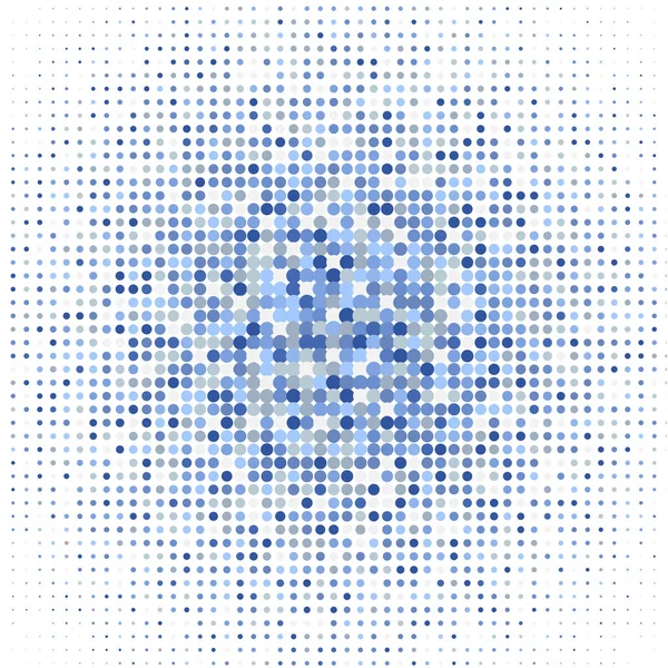 Mosaik Med Blå Prikker Hvid Baggrund – Stock-vektor