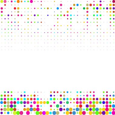 Beyaz arka plan üzerinde renkli nokta  