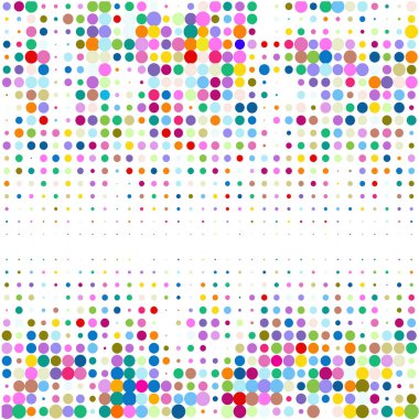 Beyaz arka plan üzerinde renkli nokta  