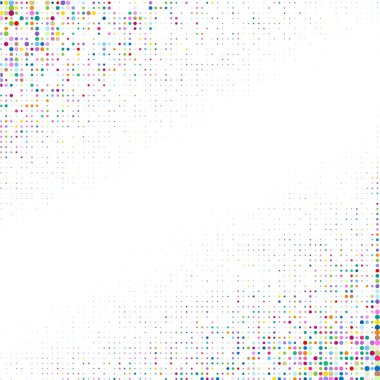 Beyaz arka plan üzerinde renkli nokta