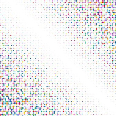 Beyaz arka plan üzerinde renkli nokta