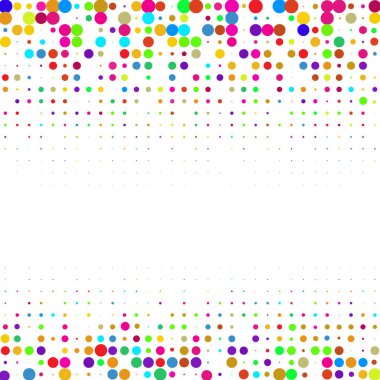 Beyaz arka plan üzerinde renkli nokta  