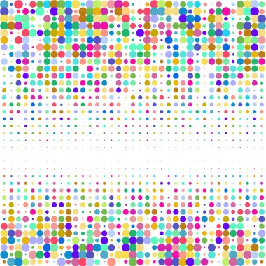 Beyaz arka plan üzerinde renkli nokta  