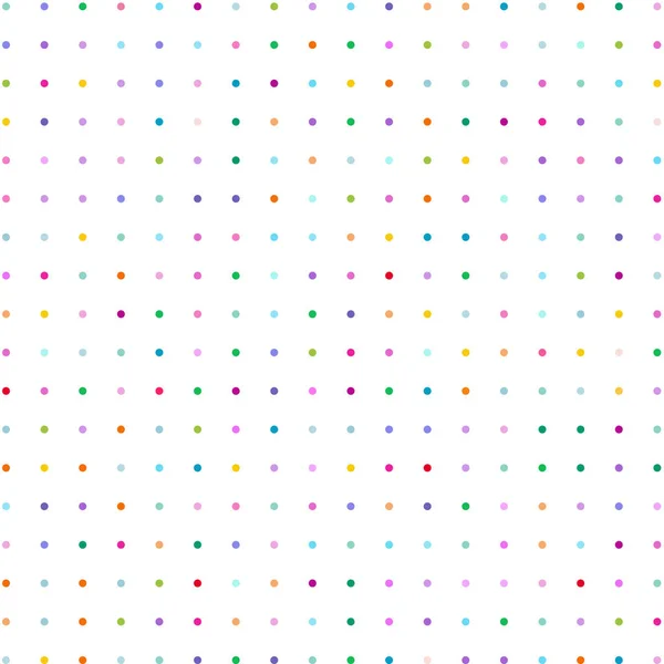 Multicolored Polka Dots White Background — 스톡 벡터