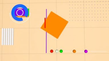 Renkli elementlerle soyut arkaplan