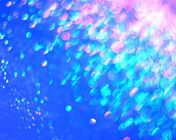 Fundo Azul Com Bokeh — Fotografia de Stock