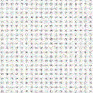 Beyaz arkaplanda çok renkli noktalar 