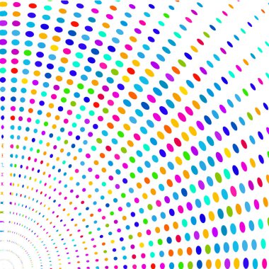Çok renkli noktaların olduğu soyut çember