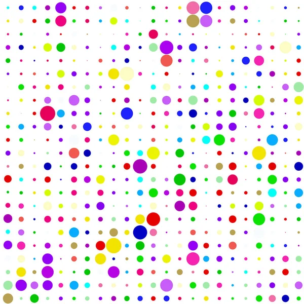 白色背景上色彩斑斓的圆点 — 图库矢量图片