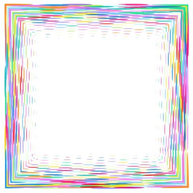 Renkli oval ve noktalı kare