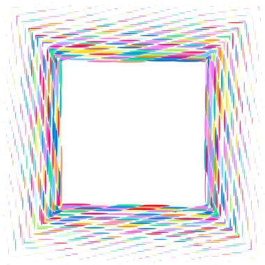 Renkli oval ve noktalı kare