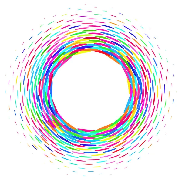 色の付いた楕円形と点を持つ円 — ストックベクタ