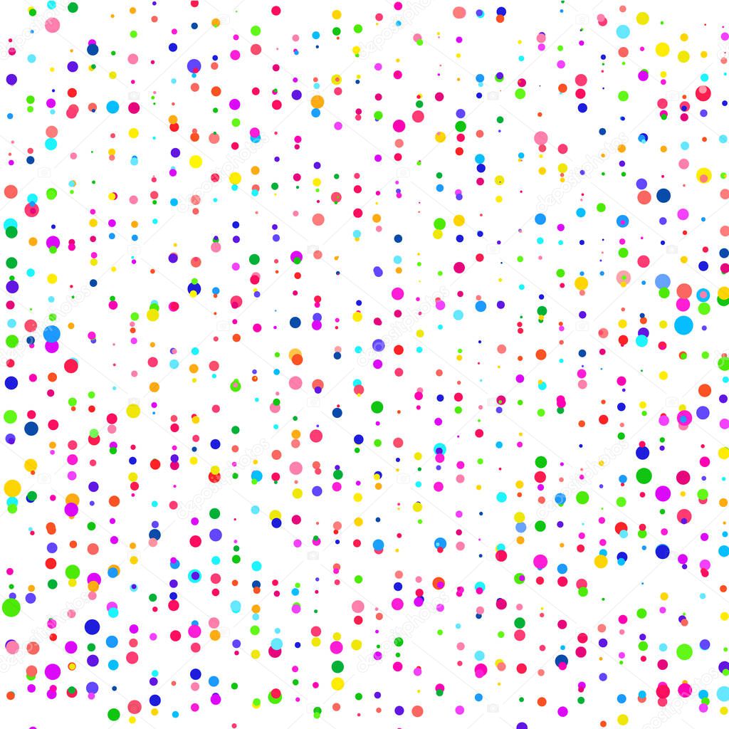 Multicolored circles on a white background
