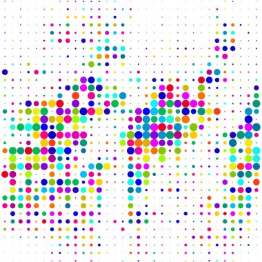    Beyaz arkaplanda renkli benekler 