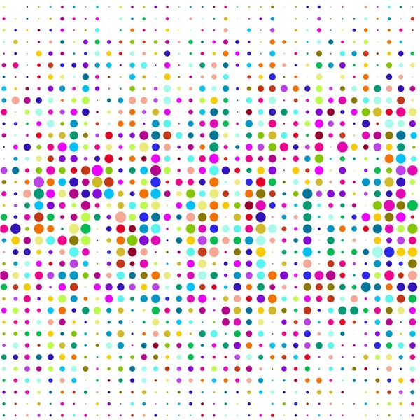 Colorful Polka Dots White Background — 스톡 벡터