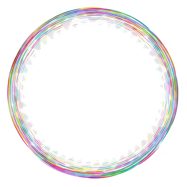 Cercle Avec Ovales Points Colorés — Image vectorielle