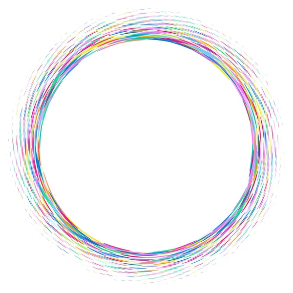 Cercle Avec Ovales Points Colorés — Image vectorielle