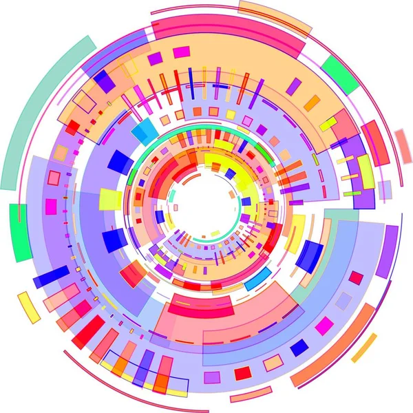 Cirkel Van Gekleurde Geometrische Vormen — Stockfoto