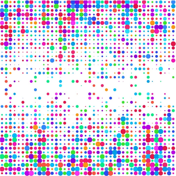 Colorful Polka Dots White Background — 스톡 벡터