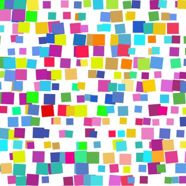 Beyaz arka planda renkli konfeti