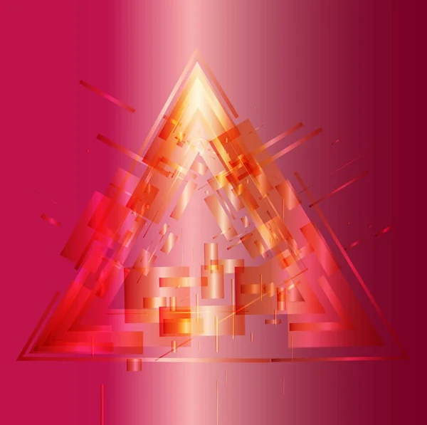 Geometrik Şekilli Soyut Kırmızı Piramit — Stok fotoğraf