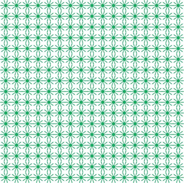 Padrão Floral Verde Superfície Branca — Vetor de Stock
