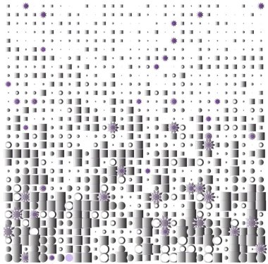 Beyaz arkaplanda kare ve yıldız desenleri