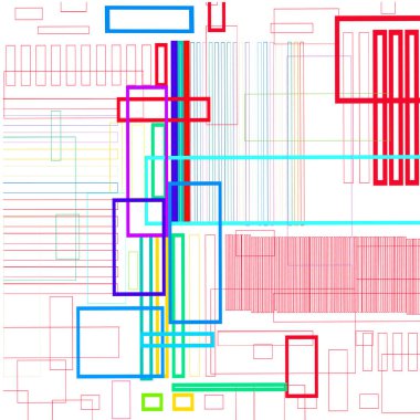 Teknolojik şema ile soyut arkaplan